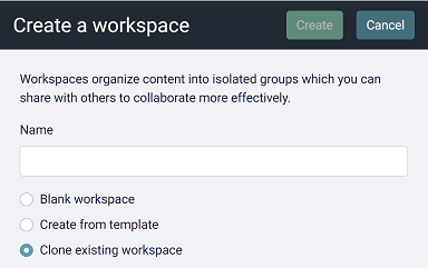 Clonar espacio de trabajo